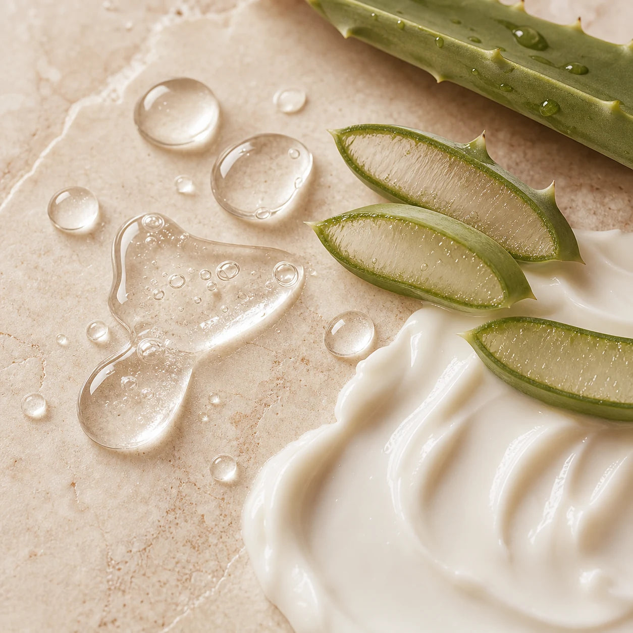 Pantenol, aloe și glicerină